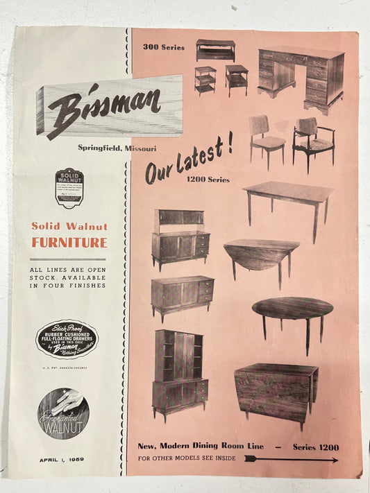 Bissman Furniture Catalogue from 1959!