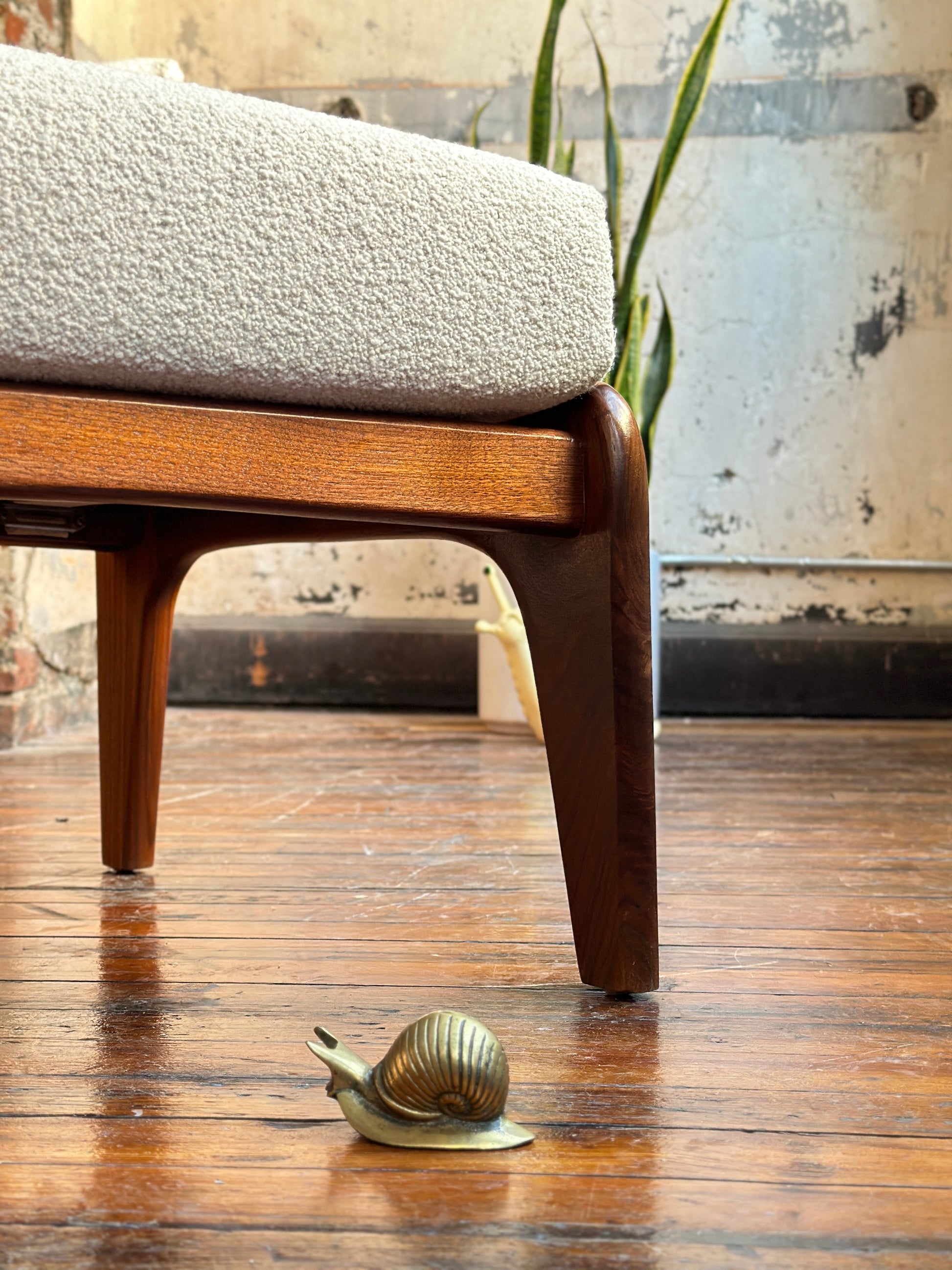 close up of Pearsall Ottoman.