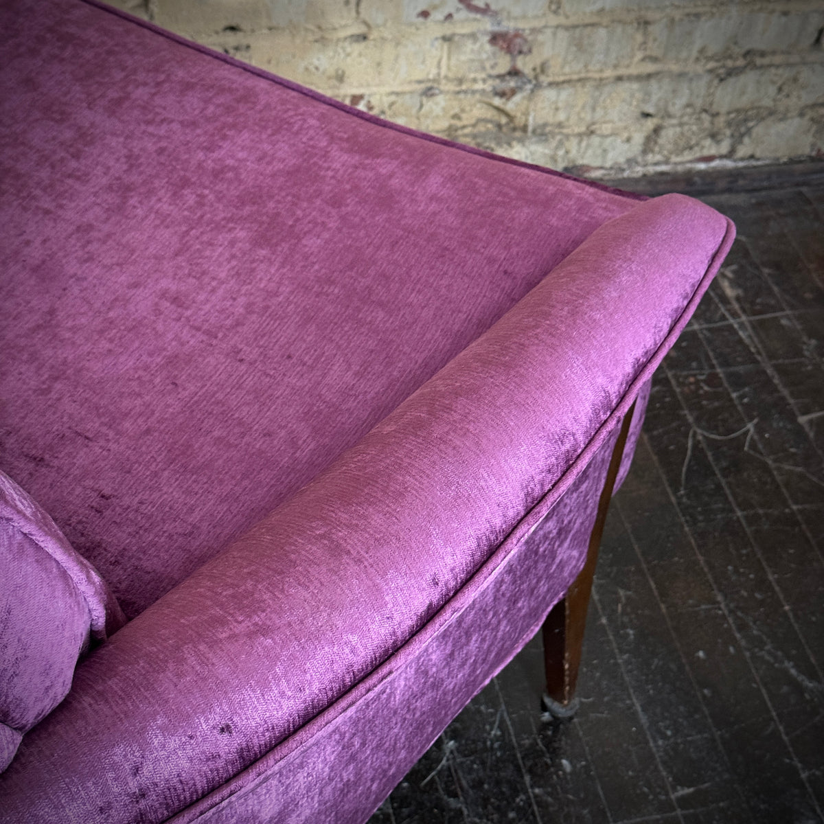 Pair - Violet Upholstered Kroehler Lounge Chairs