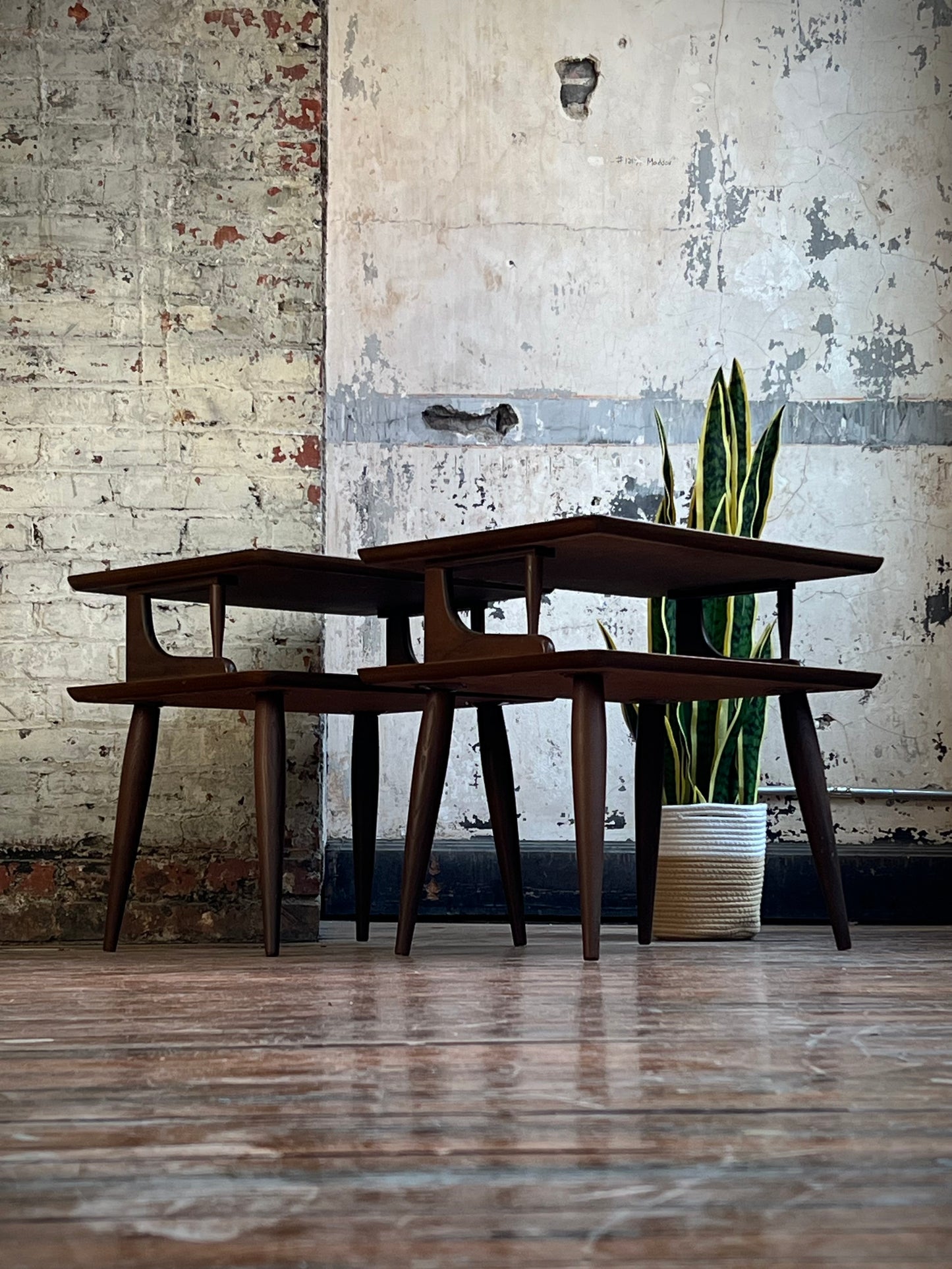 Vintage Laminate Top Side Tables