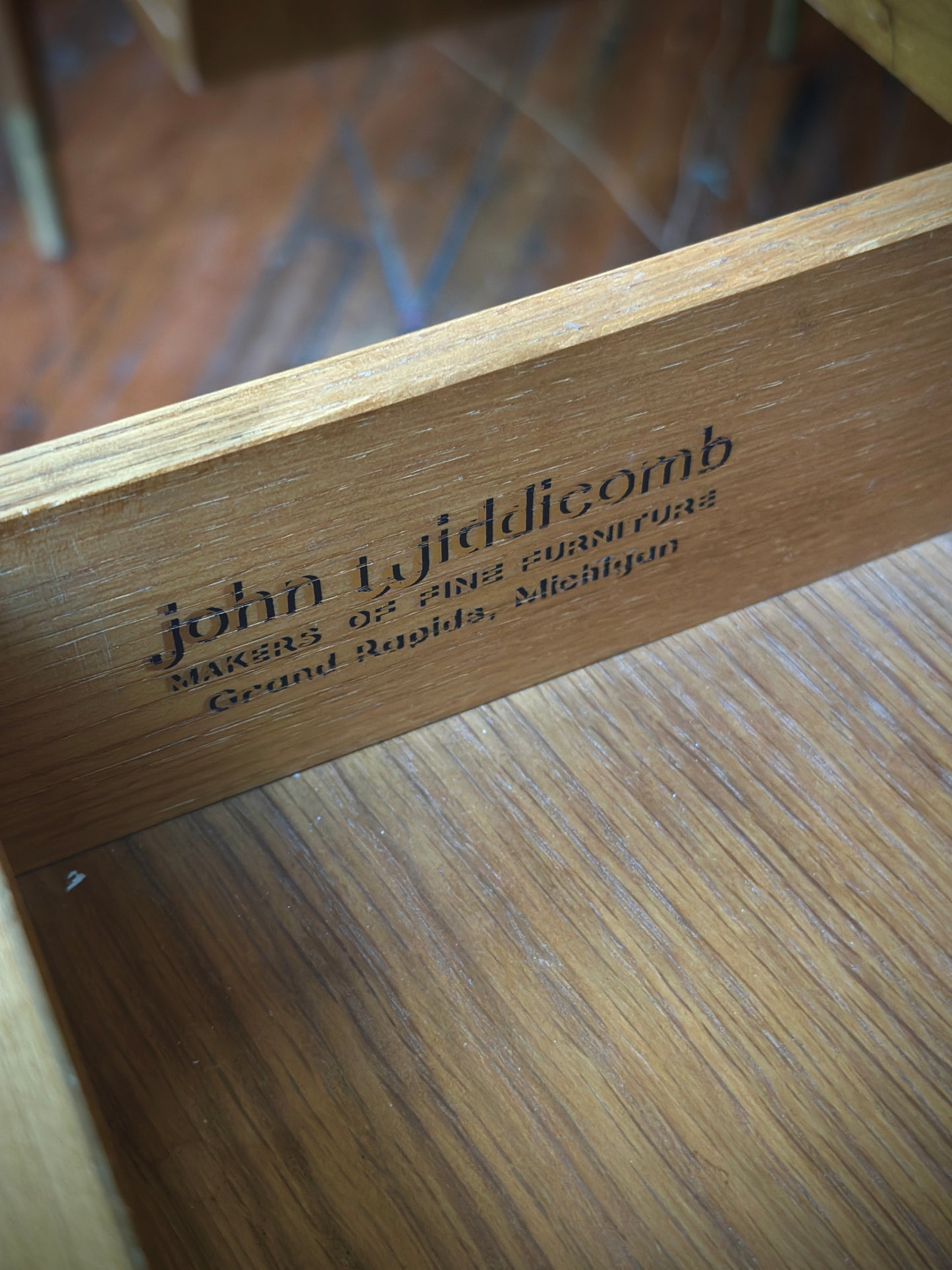 John Widdicomb Brass Mounted Cherry Desk