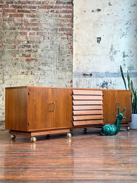 American of Martinsville Dania Credenza on Casters - RESTORED