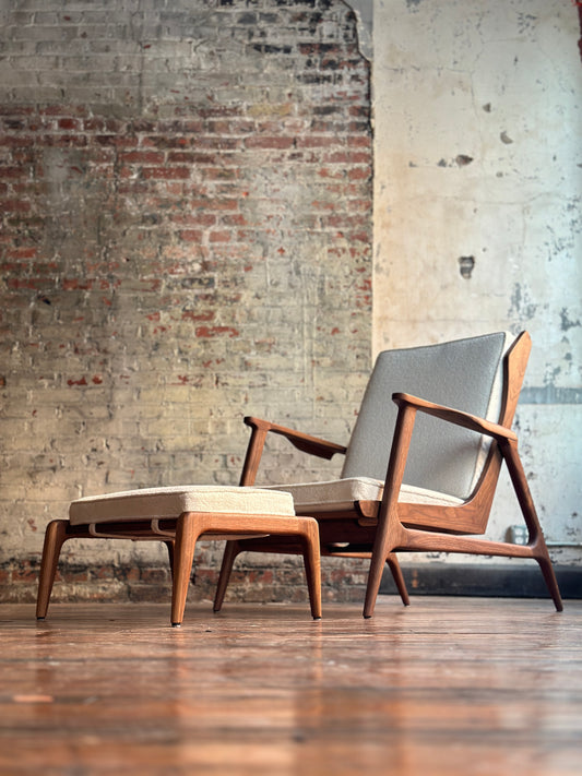 Chair No. 1 and Ottoman by Kirby Furniture