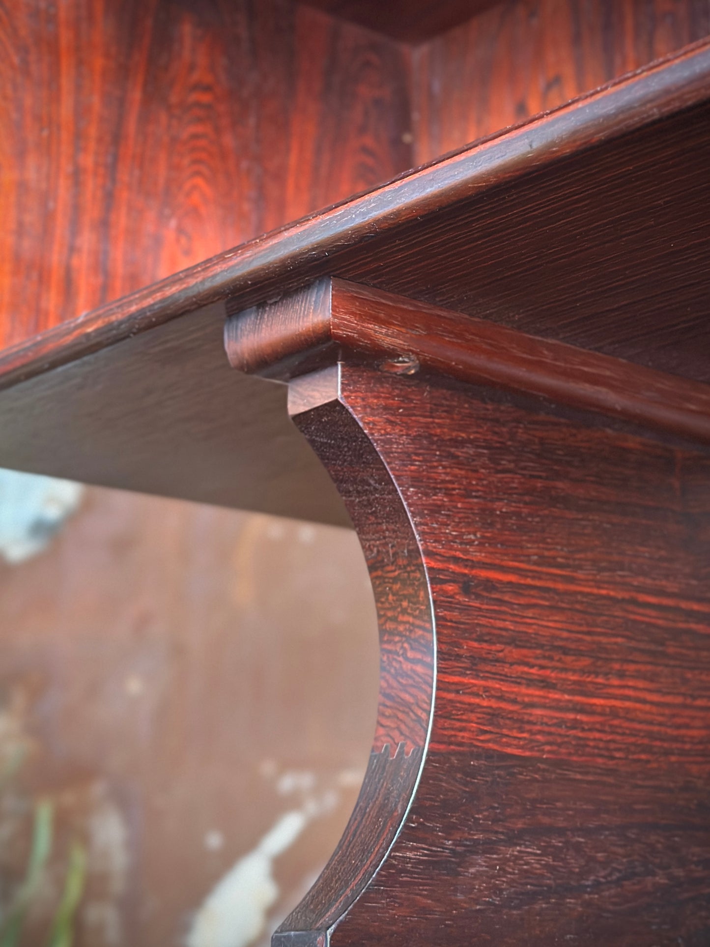 Rosewood Two Piece Highboard Credenza Imported from Europe MCM (Rare!)