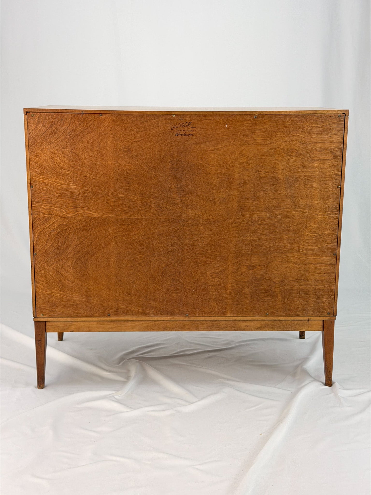 Wooden dresser on a white background