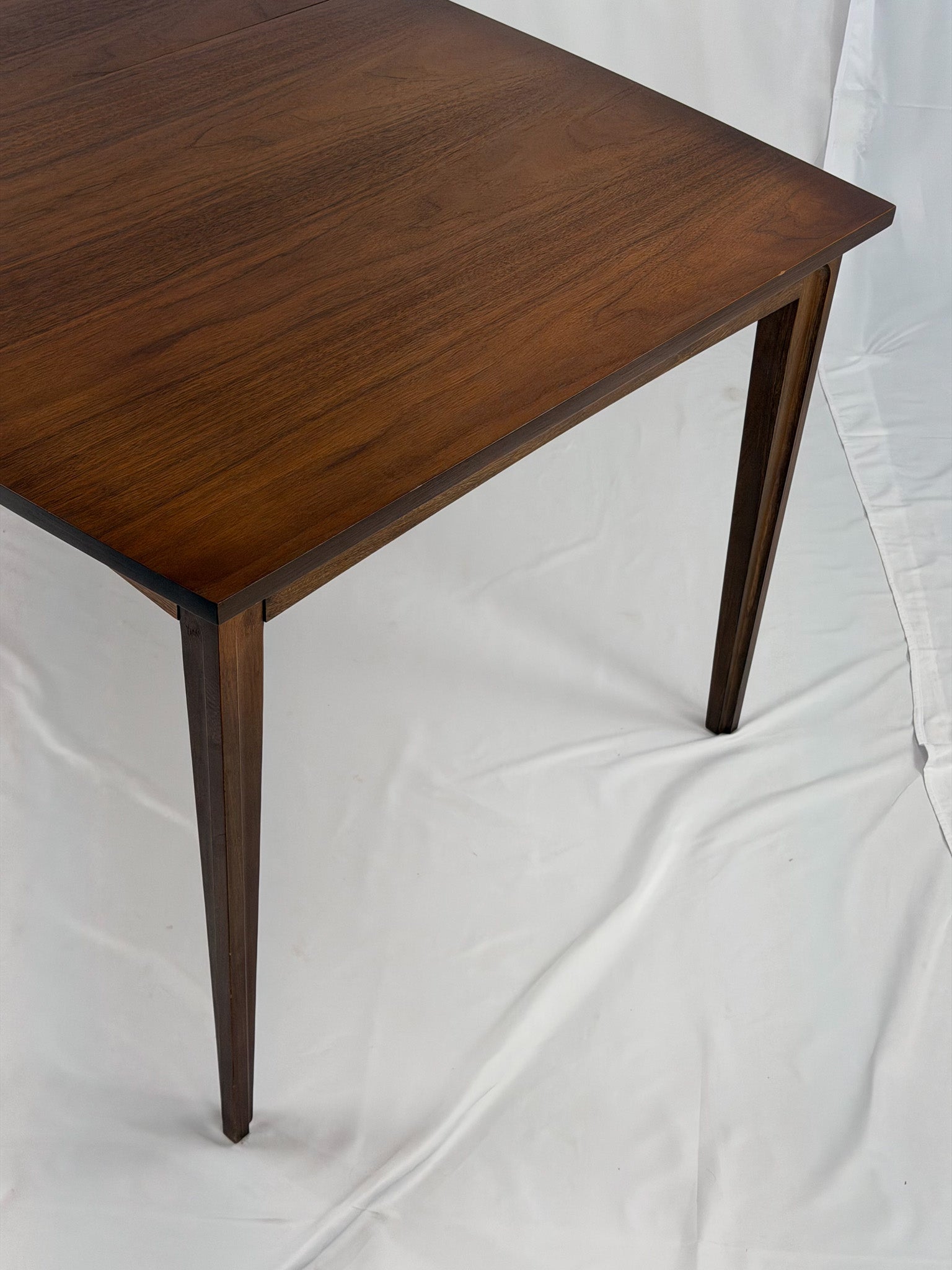 Wooden table on a white background