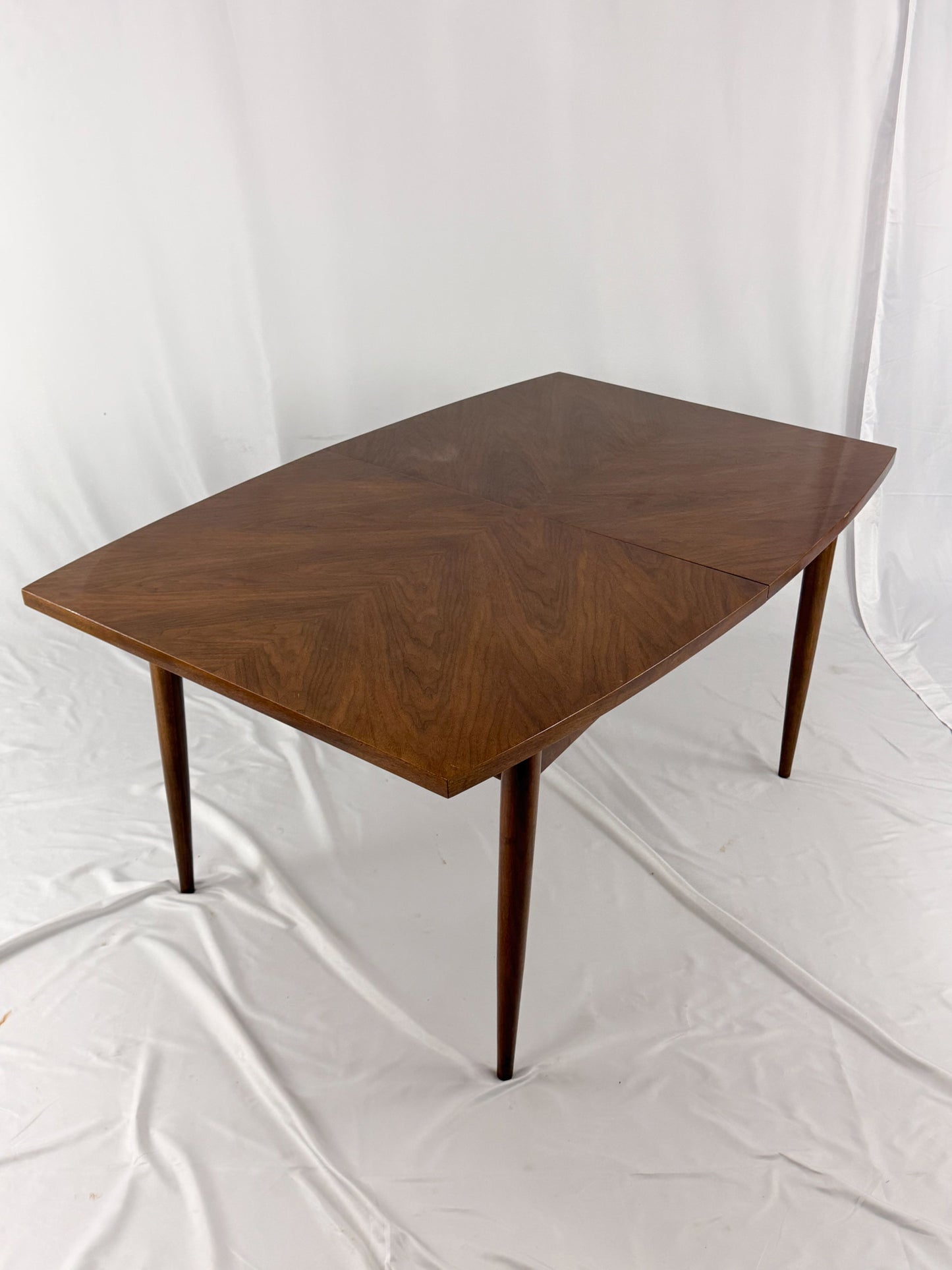 Wooden table on a white background