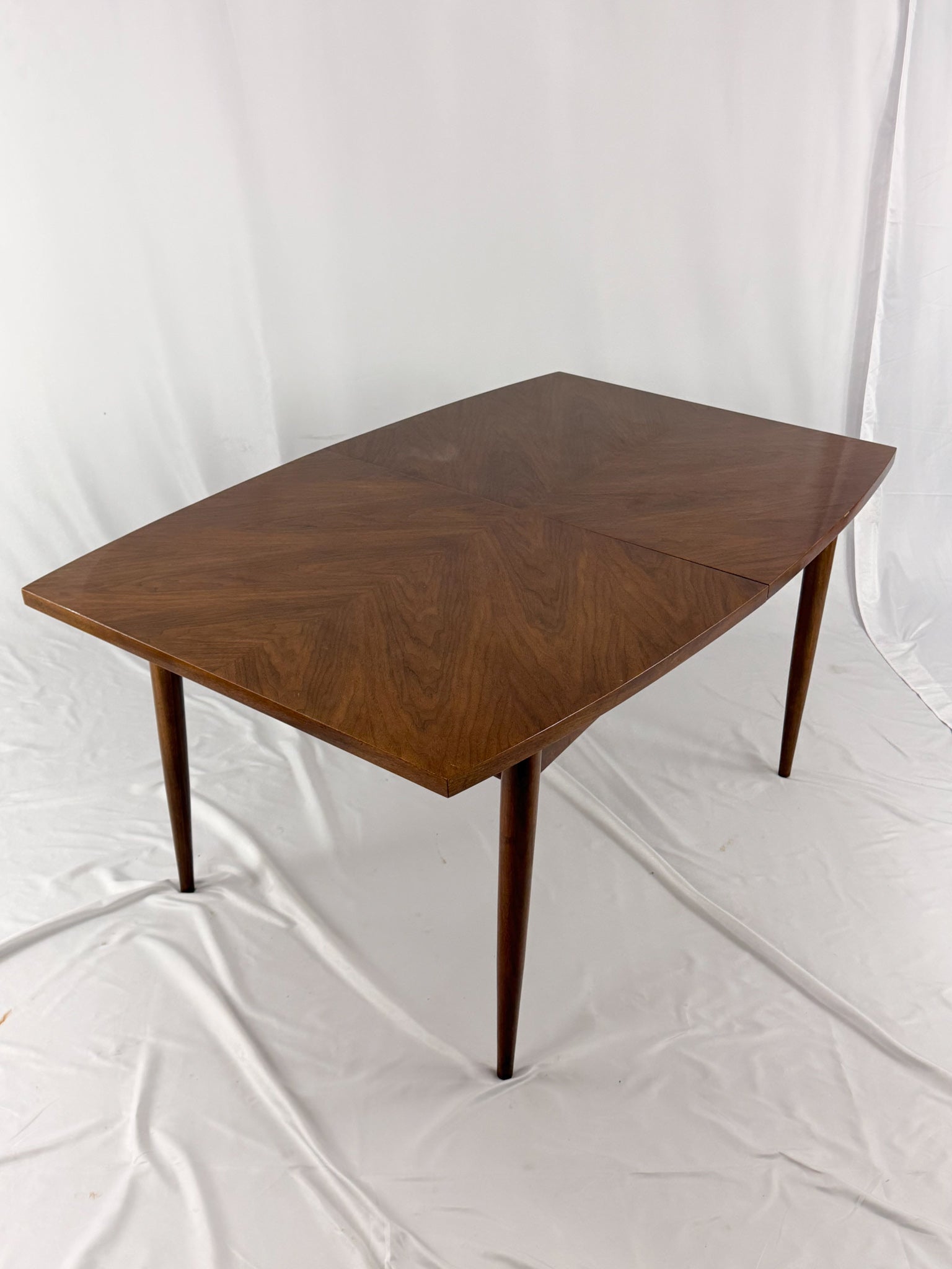 Wooden table on a white background