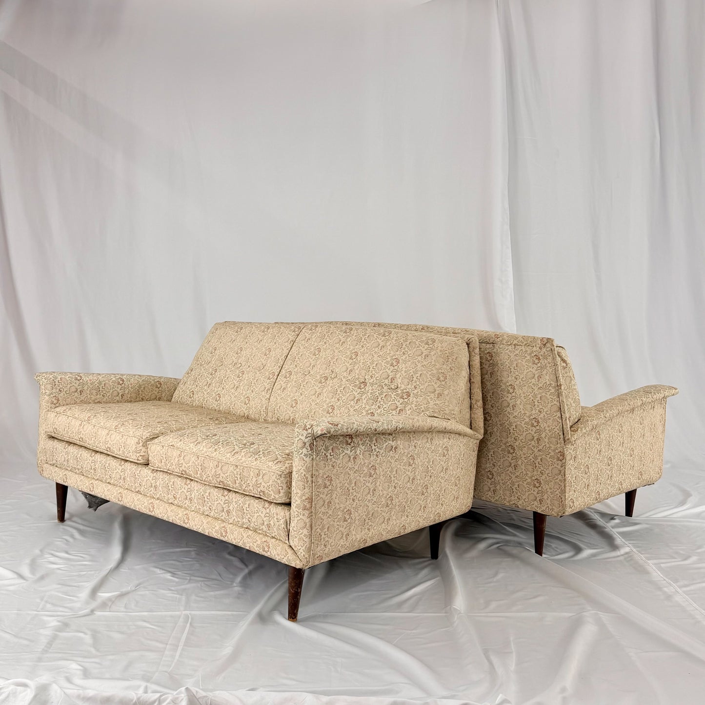 Beige sofa on a white background