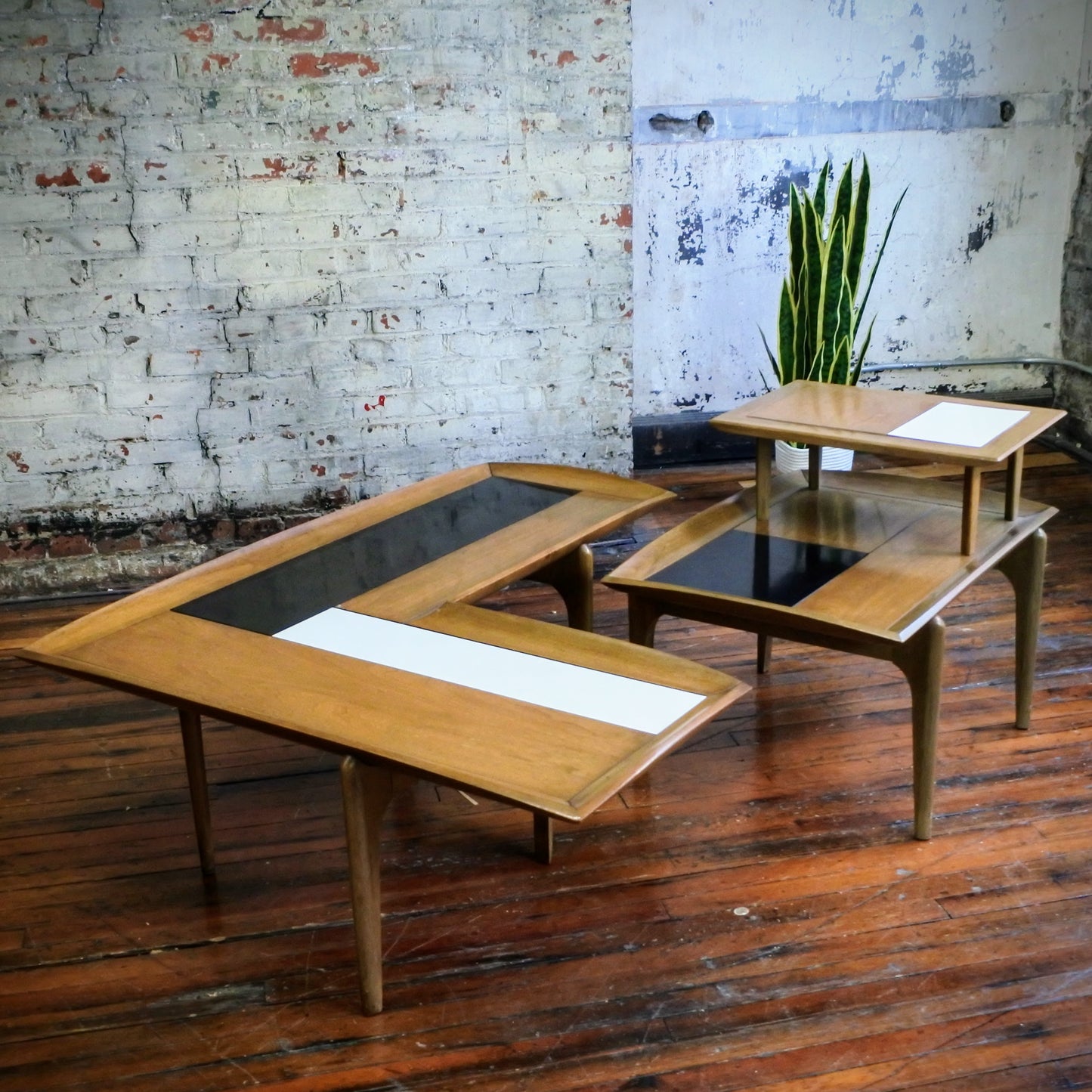 MCM Brown Saltman Boomerang Side Table