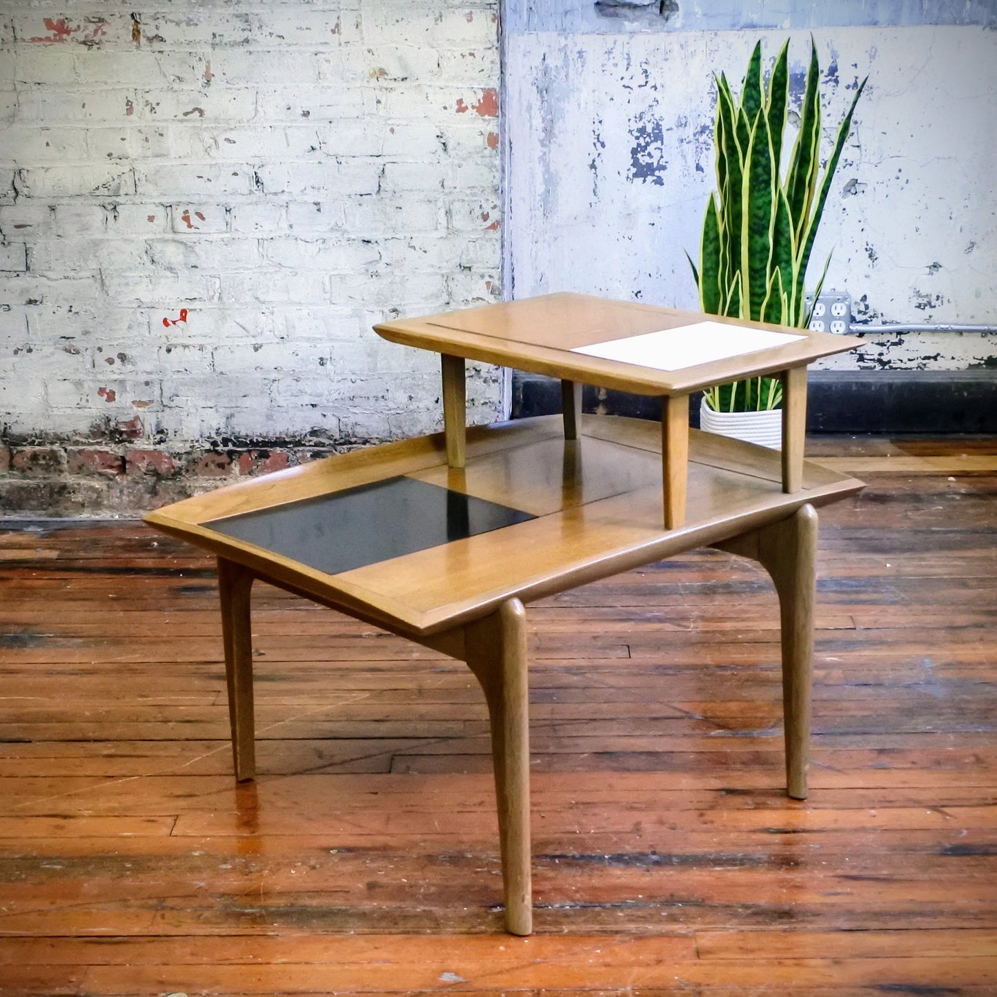 MCM Brown Saltman Boomerang Side Table