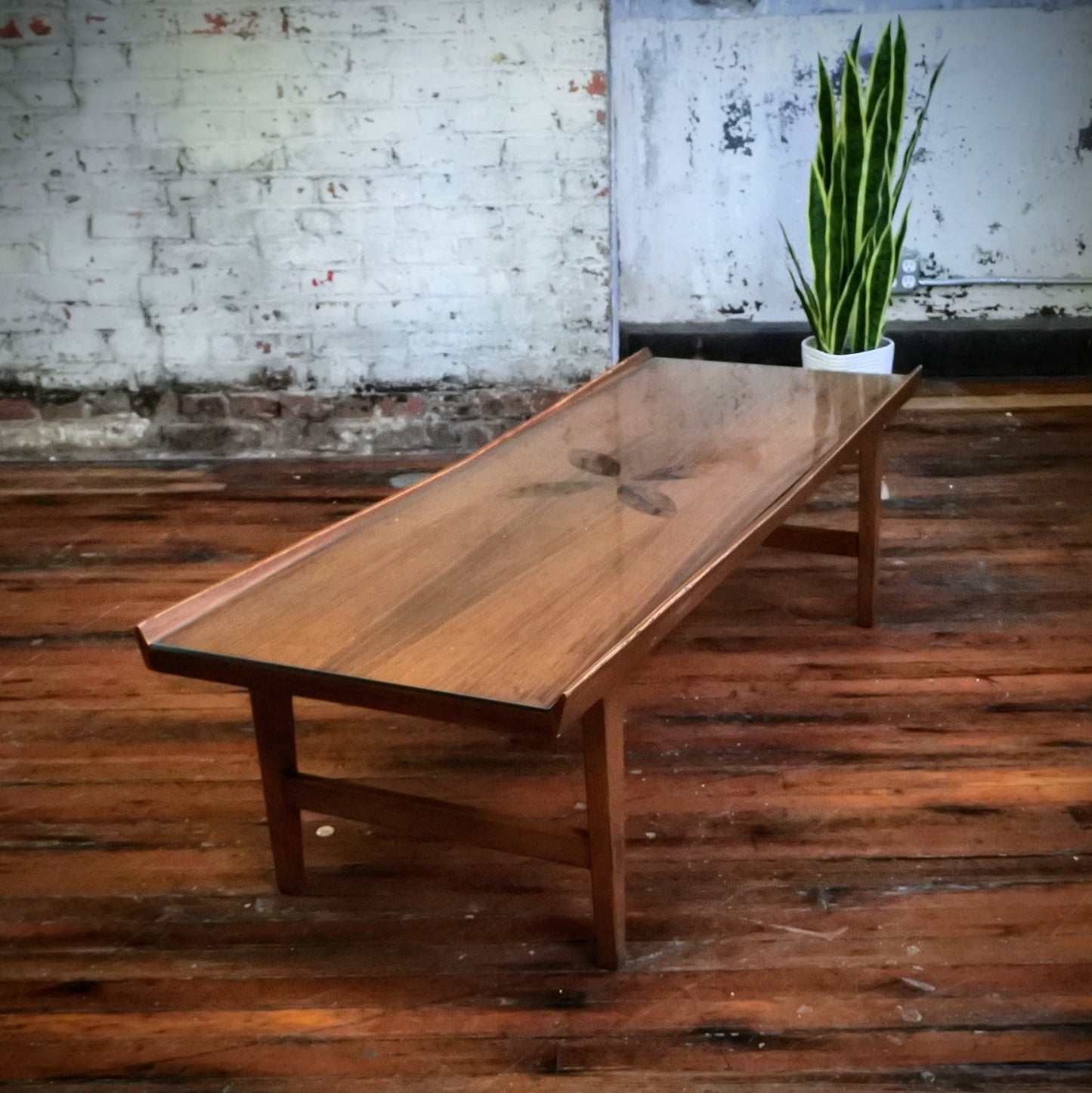 Lane MCM Coffee Table w/Custom Protective Glass