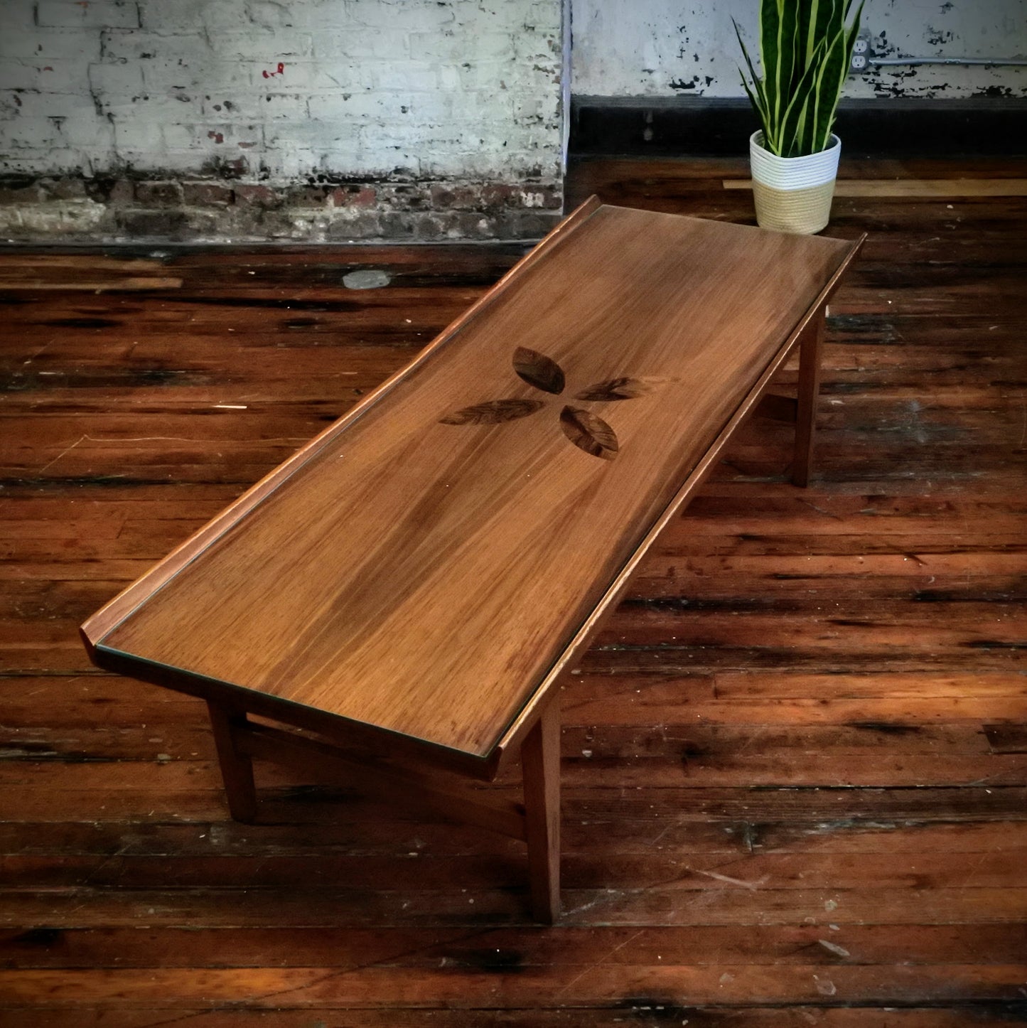 Lane MCM Coffee Table w/Custom Protective Glass