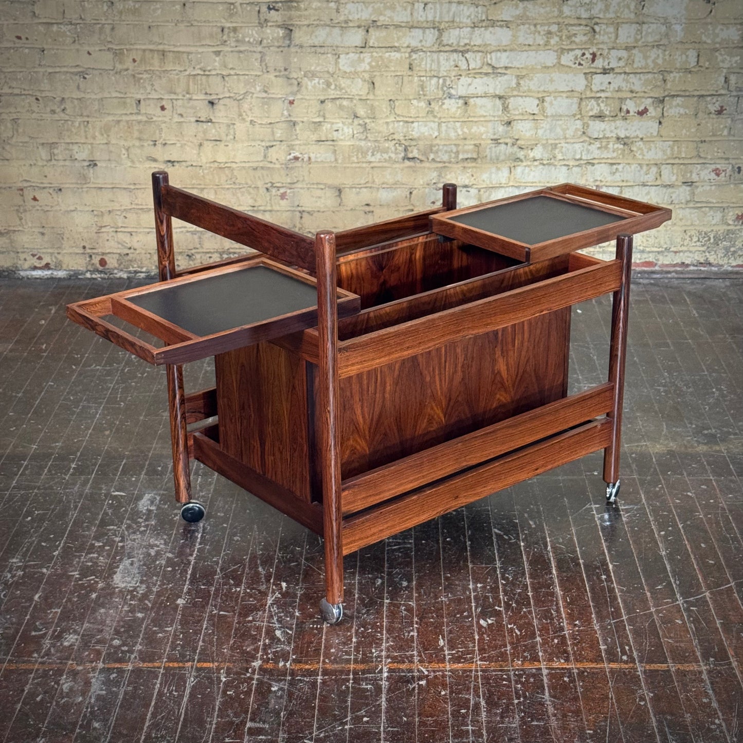 Danish Rosewood Bar Cart