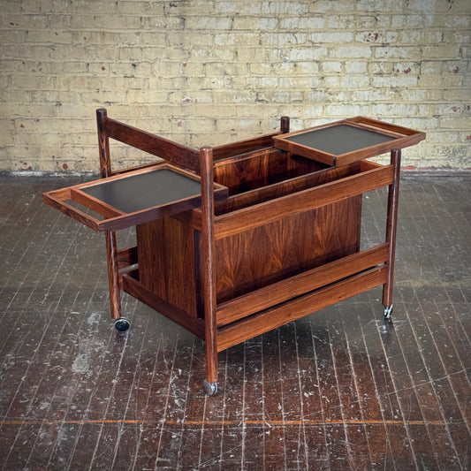 Danish Rosewood Bar Cart