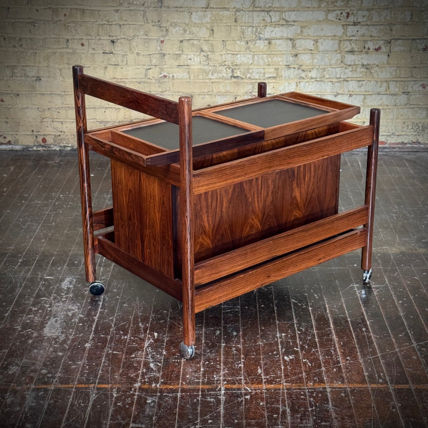 Danish Rosewood Bar Cart