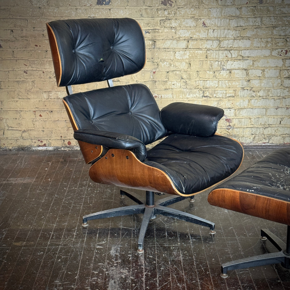 Vintage Selig Eames Style Lounge Chair and Ottoman (YOU Customize!)