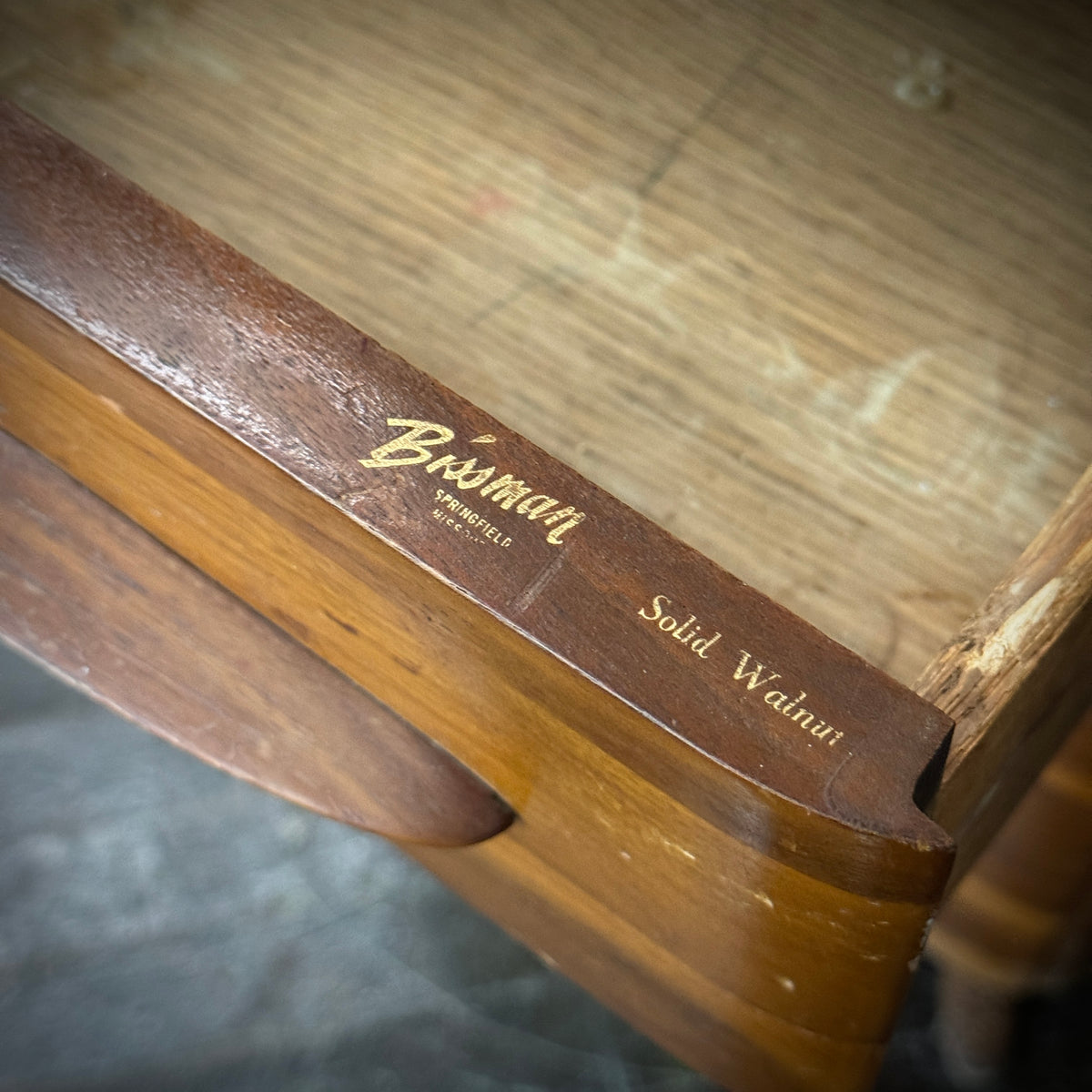 Bissman Kidney Bean Solid Walnut Desk