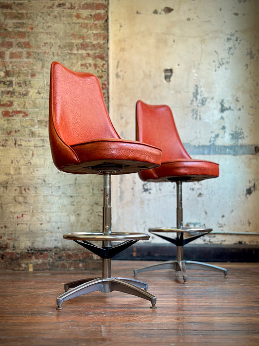 Burnt Orange Barstools