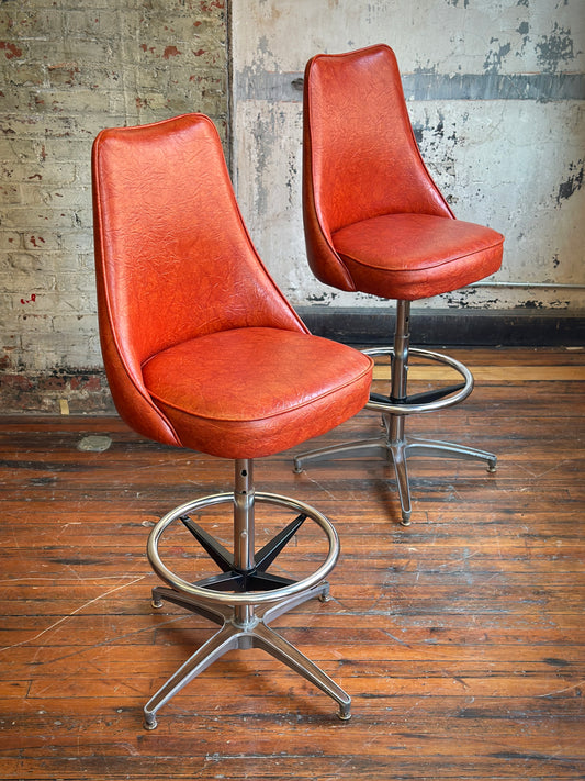 Burnt Orange Barstools