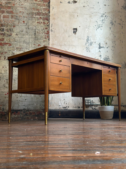 John Widdicomb Brass Mounted Cherry Desk