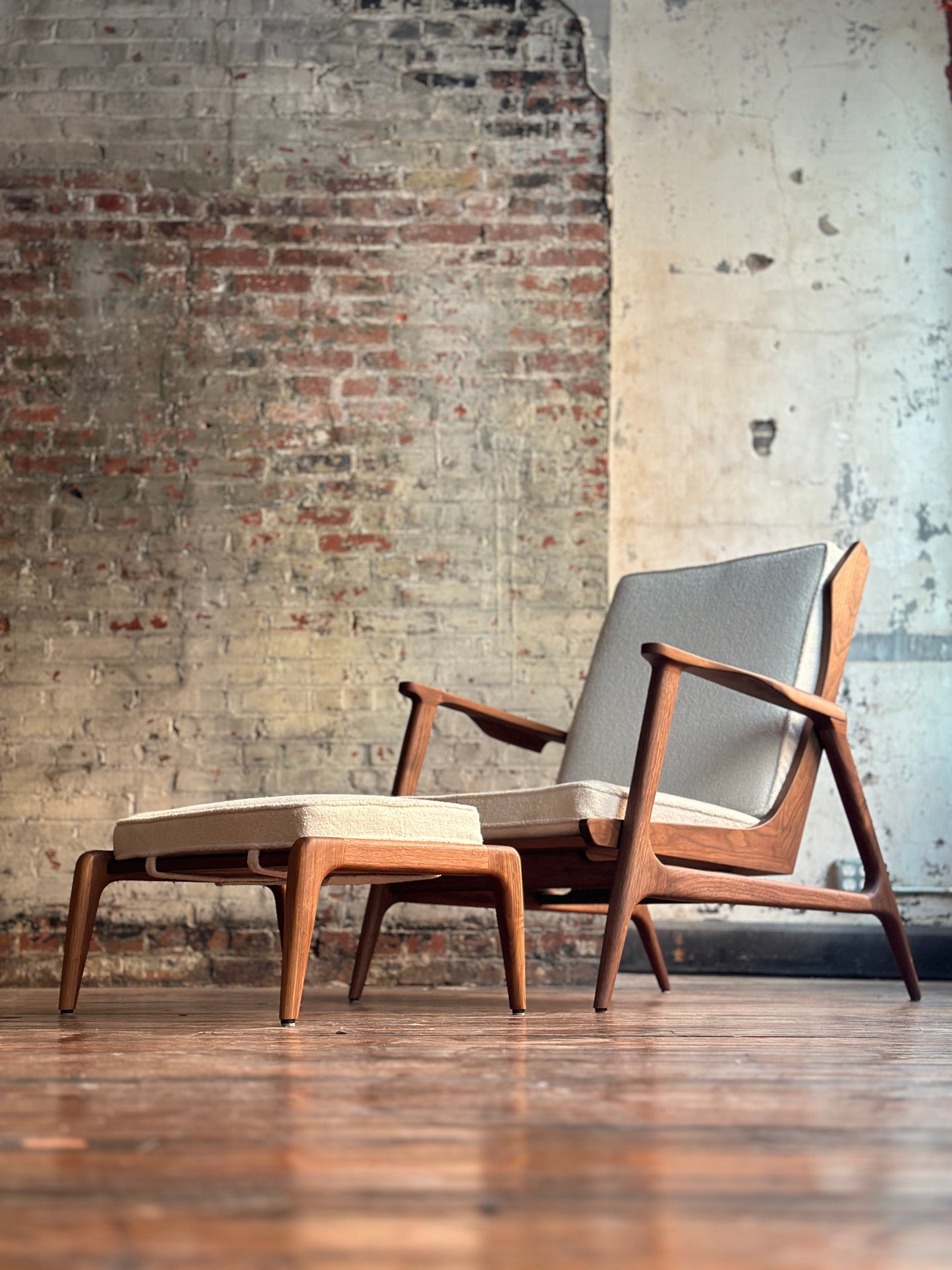Chair No. 1 and Ottoman by Kirby Furniture