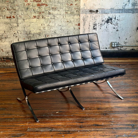 MCM Barcelona Style Loveseat – Inspired by Mies van der Rohe