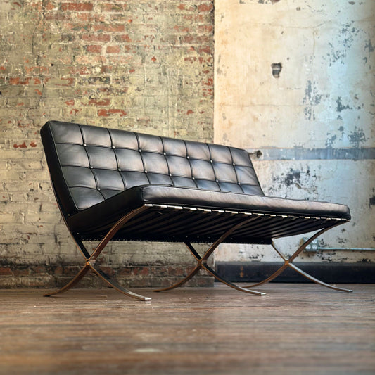 MCM Barcelona Style Loveseat – Inspired by Mies van der Rohe