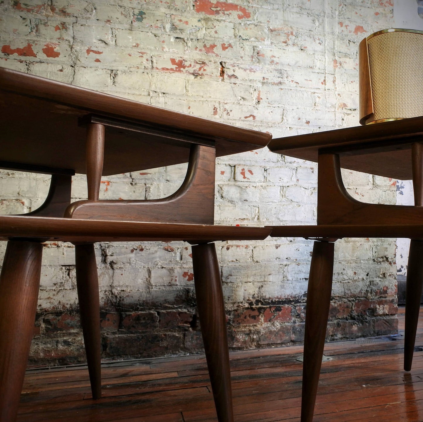 Vintage Laminate Top Side Tables (Pair)